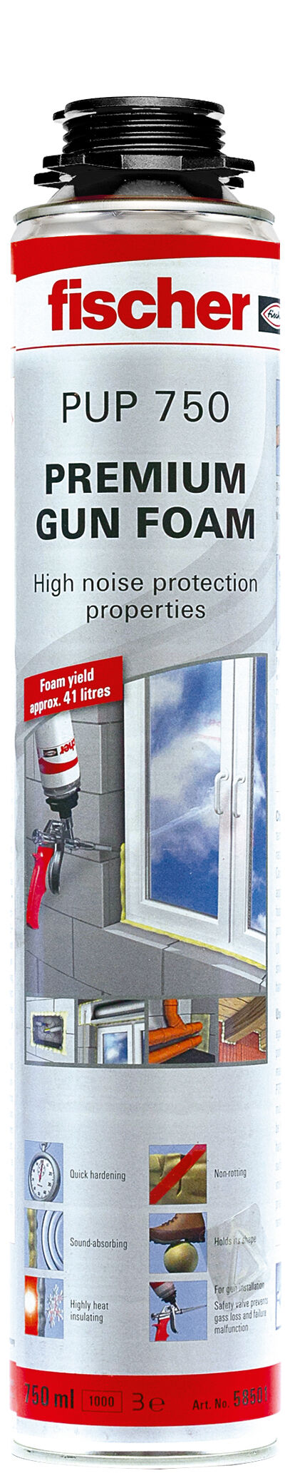 1c premium gun foam PUP 750 B3 fischer fixings